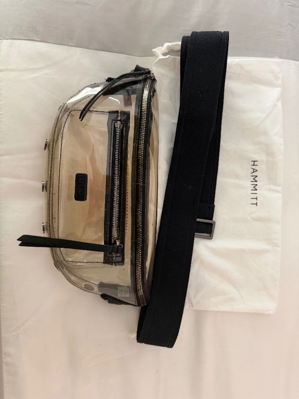 Hammitt clear plastic cross body bag
